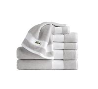 Lacoste Sport Stripe 6-Piece Luxury Cotton Towel Set - Made with 100% Soft Supima Cotton, Absorbent & Quick-Drying, Includes 2 Bath Towels, 2 Hand Towels, 2 Washcloths, Micro Chip