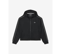 Lacoste Sport Ultra Dry Full Zip Hoodie Pure Black White Women - 36