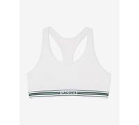 Lacoste Stirpes Logo Bra White Green - M