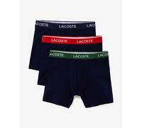 Lacoste Stretch Cotton Colour Logo Boxers navy green red (3 units) - XS
