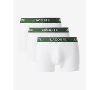 Lacoste Stretch Cotton Logo Boxers White Green (3 units) - S