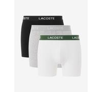 Lacoste Stretch Cotton Long boxer white green (3 units) - XL