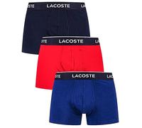 Lacoste Stretch Ultra Soft Sporty Cotton Mens Trunk In Navy Red UK M - XXL