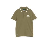 Lacoste stripe-collar piqué polo shirt - Green 8 yrs-14 yrs