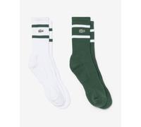 Lacoste Striped Contrast white green socks (2 pairs) - 43-46
