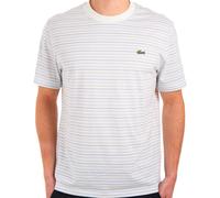 Lacoste Striped T Shirt Light Blue/Off White