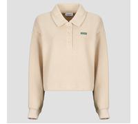 Lacoste Sweater Sweatshirt polo en interlock côtelé avec étiquette in Beige UK 12