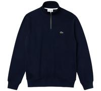 Lacoste Mens Zippered Stand-Up Collar Cotton Sweatshirt in Navy - Size 2XL