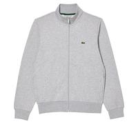 Men's Lacoste Regular Fit Brushed Fleece Zipped Jogger Sweatshirt Size 4 - M Grey Chine