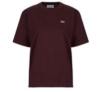 Lacoste T shirt T-shirt en coton doux relaxed fit in Bordeaux UK 12