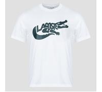 Lacoste Classic Fit Printed Cotton T-shirt Size 5 - L White