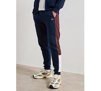 Lacoste Tapered Fit Colour Block Sweatpants, Navy Blue/White, Size M, Men Navy Blue/White