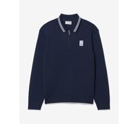 Lacoste Tennis Heritage Half Zip Sweatshirt Navy White - M