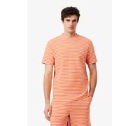 Lacoste Textured Striped Cotton T-Shirt - 4 (Medium)