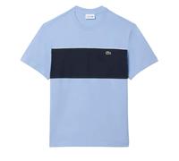 Lacoste Short Sleeve Colour-Block Cotton T-Shirt Beige - S