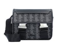 LACOSTE Messenger Bag Allover Monogram Noir Gris