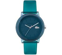 Lacoste Three Hand Quartz Movement Watch for Men and Women LACOSTE.12.12 Collection with Blue Semi-Transparent Silicone Bracelet - 2011318