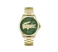 Lacoste Three Hand Quartz Movement Watch for Men LE Croc Collection with Gold Colored Stainless Steel Bracelet - 2011394