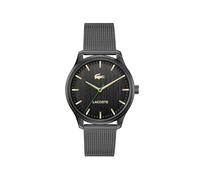 Lacoste Three Hand Quartz Movement Watch for Men Lisbon Collection with Black Stainless Steel Mesh Bracelet - 2011375