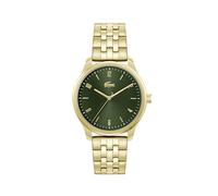 Lacoste Three Hand Quartz Movement Watch for Men LISBON Collection with Gold Colored Stainless Steel Bracelet - 2011326