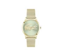 Lacoste Three Hand Quartz Movement Watch for Women CROCODELLE Collection with Gold Colored Stainless Steel Mesh Bracelet - 2001417