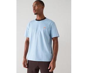 Lacoste Tipped Contrast Classic Fit T-Shirt- Light Blue, Light Blue, Size M, Men Light Blue