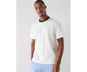 Lacoste Tipped Contrast Classic Fit T-Shirt- White, White, Size M, Men White