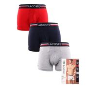 Lacoste Triple Pack Boxer Shorts Navy/Grey/Red