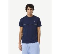 Lacoste Ultra Dry Crocodile Print Short Sleeve T-Shirt Blue - M
