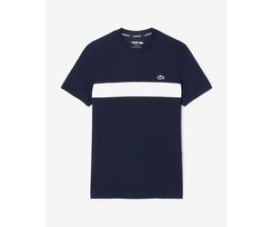Lacoste Ultra Dry Printed Short Sleeve T-Shirt Navy Blue White - XL