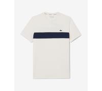 Lacoste Ultra Dry Printed Short Sleeve T-Shirt White Navy - S