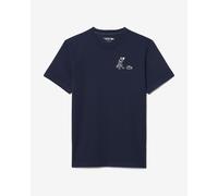 Lacoste Ultra Dry Printed Tennis Short Sleeve T-Shirt Navy Blue - XL