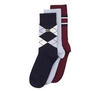 Lacoste Unisex Adult Cotton Crew Socks (Pack of 3) (6 UK-8 UK) (Multicoloured)