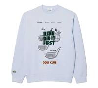 Lacoste Unisex Adult Motif Pique Relaxed Fit Sweatshirt - Blue - S - Blue - 52% Cotton/42% Polyester/6% Elastane