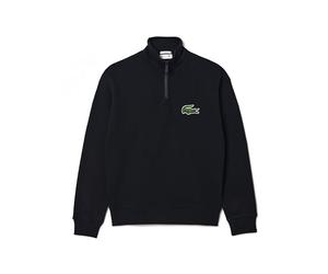 Lacoste Unisex Adult Quarter Zip Loose Sweatshirt (XXS) (Black)