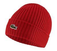 Lacoste Unisex, Adult Rb0001 Beanie Hat, Red, One Size