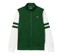 Lacoste Unisex Adult Sportsuit Striped Tennis Jacket - Green/White - S - Green/White - 100% Recycled Polyester