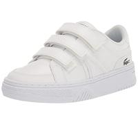 Lacoste Unisex Baby Infant's L001 Sneaker, White Shiny Marzipan Trunk Blue Java, 4
