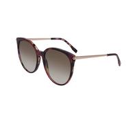 Lacoste Woman L928S 219 Sunglasses Plastic Havana Brown Round Shaded