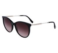 Lacoste Woman L993S 001 Sunglasses Acetate Black Brown Round Normal Normal