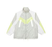 Lacoste Womens Colour Block Hooded Oversized Jacket - Grey - Grey - 14 UK - 100% Polyester