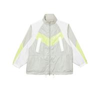 Lacoste Womens Colour Block Hooded Oversized Jacket - Grey - Grey - 8 UK - 100% Polyester