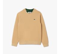Lacoste Womens Crew Neck Piqué Sweatshirt in Beige Cotton - Size 8 UK