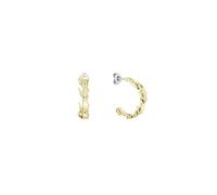Lacoste Women's CROCODILE Collection Hoop Earrings in Yellow Gold with Crocodiles - 2040515