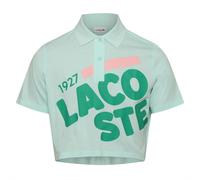 Lacoste Womens Fit Printed Organic Cotton Polo in Green - Size 6 UK