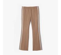 Lacoste Womens Flared Monogram Sweatpants in Beige - Size 14 UK
