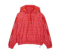 Lacoste Womens Hooded Oversized Track Jacket - Orange - 10 UK - Orange - 100% Polyester