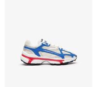 Lacoste Womens L003 Trainers in White red Leather (archived) - Size UK 3.5