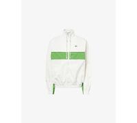 Lacoste Womens Lacoste Contrast-Stripe Cotton-Blend Track Jacket White XS