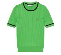 (6 UK, Green) Lacoste Womens/Ladies 3D Seamless Rib Knit Short-Sleeved Sweatshirt